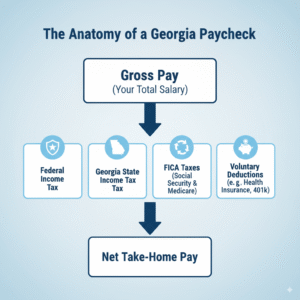 Anatomy of a Georgia Paycheck. What you take home from it.