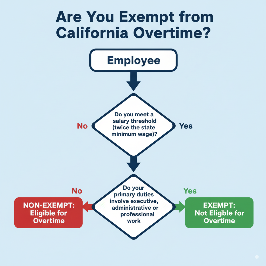 Are you exempt from California overtime?