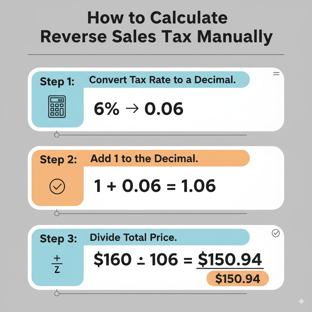 How to calculate reverse sales tax in the USA?