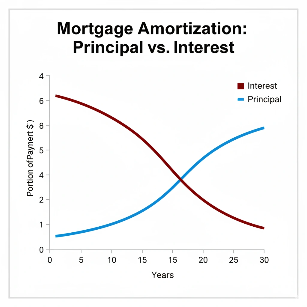 Mortgage Amortization as Principal and Interest.