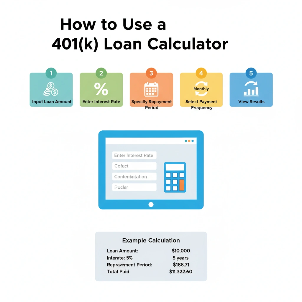 How to use a 401k loan calculator in the USA.